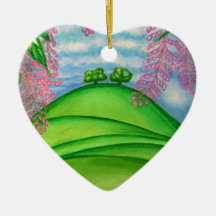 2 árvores & a pintura das flores da macadâmia