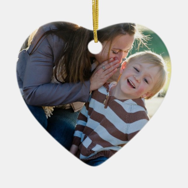 Ornamento De Cerâmica 2 Photo Custom  (Frente)