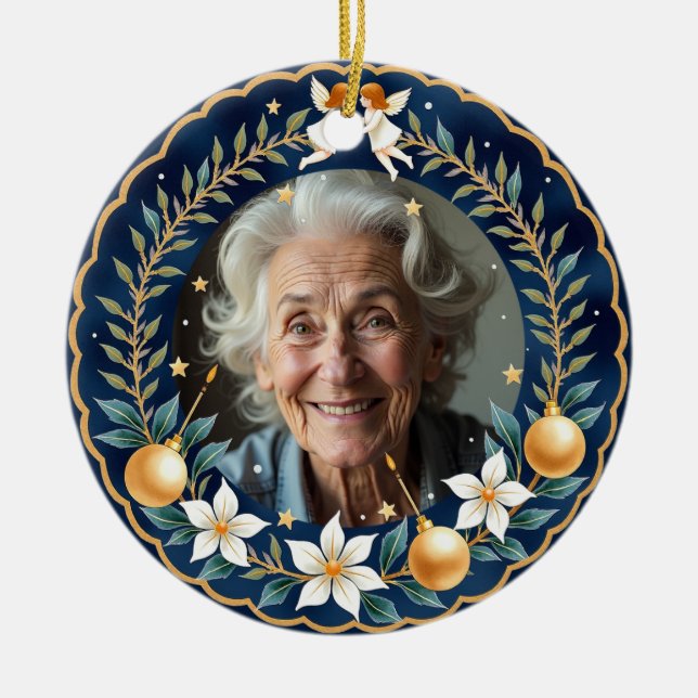 Ornamento De Cerâmica 2 sided Memorial Christmas Celestial Comfort  (Frente)