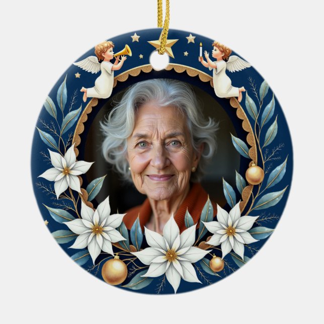 Ornamento De Cerâmica 2 sided Memorial Christmas Heavenly Harmony  (Frente)