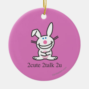 Ornamento De Cerâmica 2cute 2talk 2u