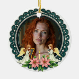 Ornamento De Cerâmica 2sided Memorial Angels Beside Us