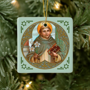 Ornamento De Cerâmica 2x St. Dominic de Guzman (BK 07)