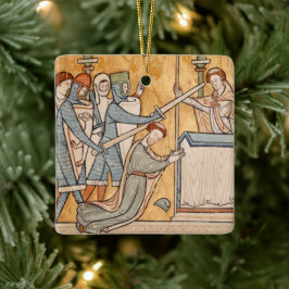 Ornamento De Cerâmica 2x Um veloz martírio de Ruas. Thomas Becket na Art