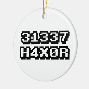 ORNAMENTO DE CERÂMICA 31337 H4X0R