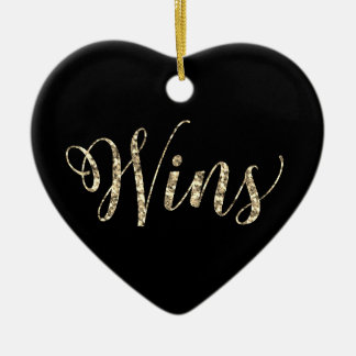 Ornamento De Cerâmica *~* 3 ganha Scotty Dourado Glitter Heart Ornament