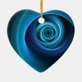 Ornamento De Cerâmica 3D Cores Azuis Espirais Modernas Abstrato de Arte 