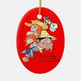 Ornamento De Cerâmica 400 anos com Dulcinea&Don Quixote @QUIXOTEdotTV