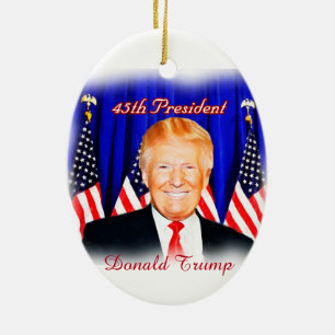 Ornamento De Cerâmica 45º Presidente Donald Trump _