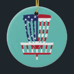 Ornamento De Cerâmica 4 de julho Disk Golf Basket American flag<br><div class="desc">4 de julho de 2010 Disco Golf Basket American flag Men Women Gift. Presente perfeito para seu pai, mãe, pai, homens, mulheres, amigos e familiares no Dia de Ação de Graças, Dia de Natal, Dia de as mães, Dia de os pais, 4 de julho de 1776 Dia Independente, Dia dos...</div>