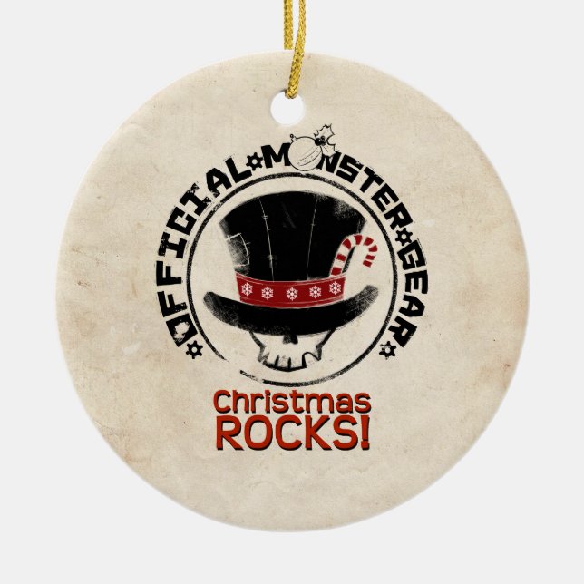 Ornamento De Cerâmica 4 monstro pequenos - feriado de Andy (Frente)