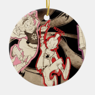 Ornamento De Cerâmica 4 monstro pequenos - grupo