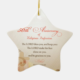 Ornamento De Cerâmica 50º Aniversário da Profissão Religiosa, Nun Gol