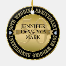 50º Aniversário Metálico Dourado e Preto 2