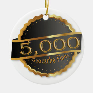 ORNAMENTO DE CERÂMICA 5000 ENCONTRA O GEOCACHING ACHIEVEMENT PRÊMIO