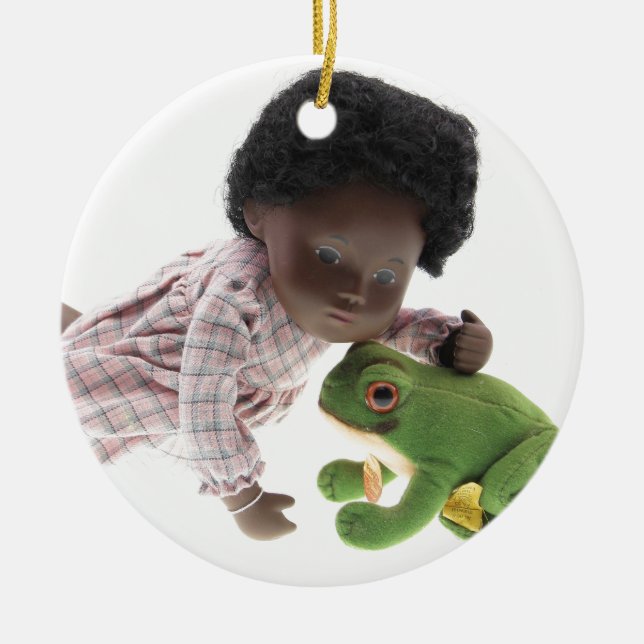 Ornamento De Cerâmica 519 Sasha Cara Black Baby Ornament (Frente)