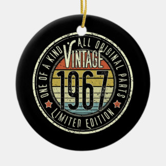 Ornamento De Cerâmica 55 anos Vintage 1967 Limited Edition 55th