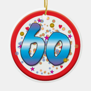 Ornamento De Cerâmica 60th Aniversário
