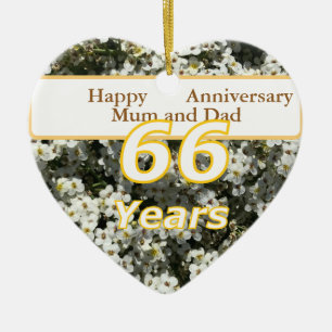 Ornamento De Cerâmica 66 anos editáveis