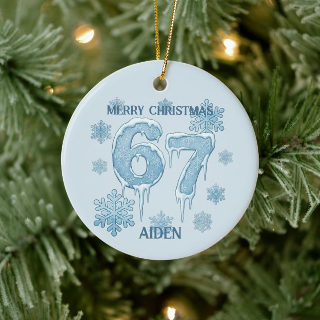 Ornamento De Cerâmica 67 Funny 6 7 Six Seven Personalized Christmas (Árvore)