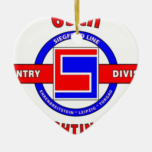 Ornamento De Cerâmica 69TH DIVISÃO de INFANTARIA "A LUTA 69TH "