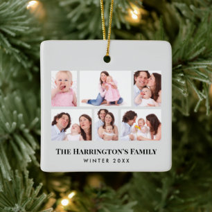 Ornamento De Cerâmica 6 Seções Fotografias Personalizadas - Quadros de C