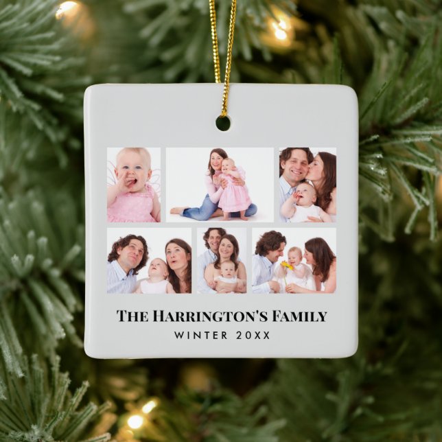 Ornamento De Cerâmica 6 Seções Fotografias Personalizadas - Quadros de C (Árvore)