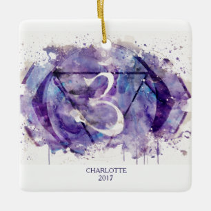 Ornamento De Cerâmica 6o Guia interno de Anja do terceiro olho de Chakra