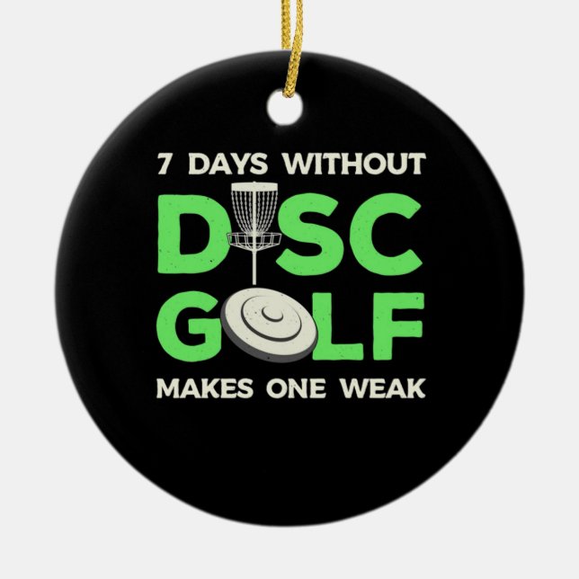 Ornamento De Cerâmica 7 Dias Sem Golf De Disco (Frente)