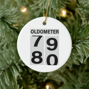 Ornamento De Cerâmica 80 Birthday Oldometer