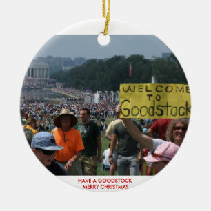 Ornamento De Cerâmica 8-28-2010 boa vinda a Goodstock! , TENHA UM