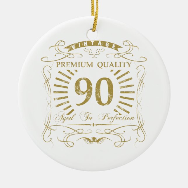 Ornamento De Cerâmica 90 Birthday Gag Gift (Frente)