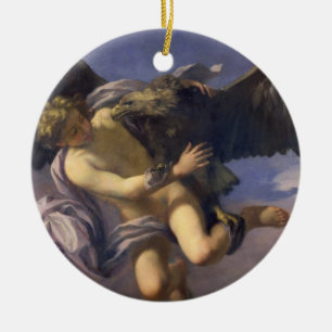 Ornamento De Cerâmica A abducção de Ganymede, 1700 (óleo em canvas)