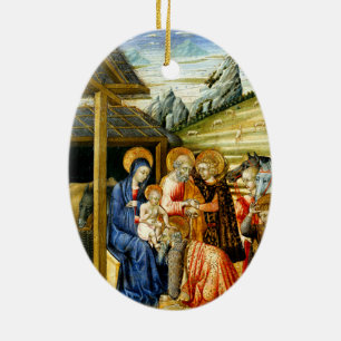 Ornamento De Cerâmica A Adoração do Magi por Giovanni di Paolo