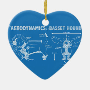 Ornamento De Cerâmica A aerodinâmica de um basset Hound