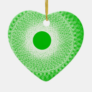 Ornamento De Cerâmica a arte abstracta verde fundirá sua mente