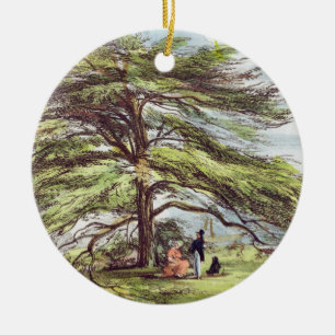 Ornamento De Cerâmica A árvore de cedro de Líbano no arboreto, Kew Gar