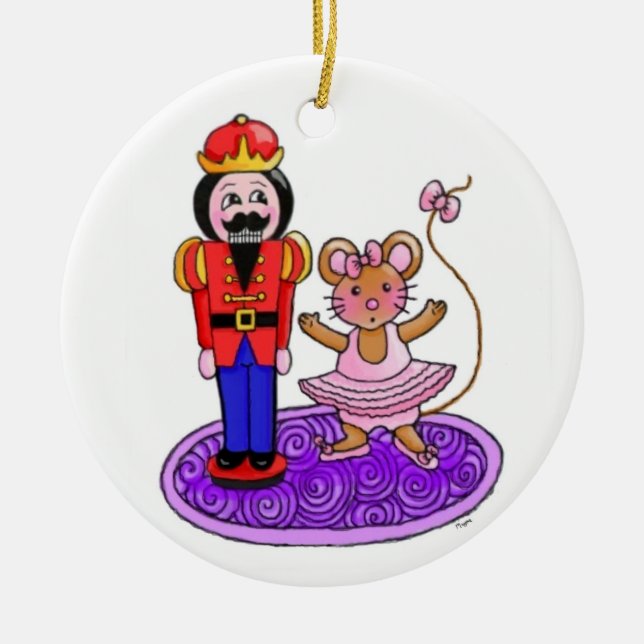 Ornamento De Cerâmica A bailarina do Nutcracker (Frente)