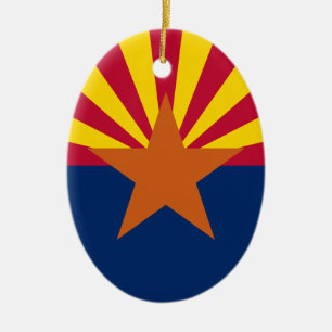 Ornamento De Cerâmica A bandeira da arizona