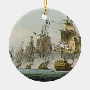 Ornamento De Cerâmica A batalha de Trafalgar, o 21 de outubro de 1805,