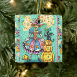 ORNAMENTO DE CERÂMICA A BRINCADEIRA DE PINK É MÁGICA, GATO PRETO