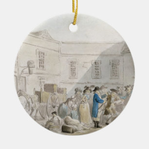 Ornamento De Cerâmica A casa de alfândega em Boulogne (w/c com caneta e