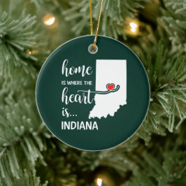 Ornamento De Cerâmica A casa de Indiana é onde está o coração