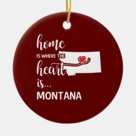 Ornamento De Cerâmica A casa de Montana é onde está o coração