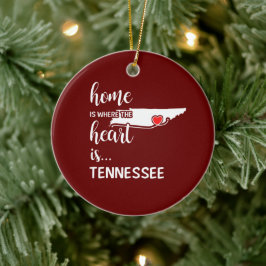 Ornamento De Cerâmica A casa do Tennessee é onde está o coração