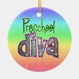 Ornamento De Cerâmica A categoria pré-escolar da escola da diva caçoa 