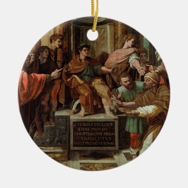 Ornamento De Cerâmica A cegueira de Elymas (desenhos animados para o (Frente)