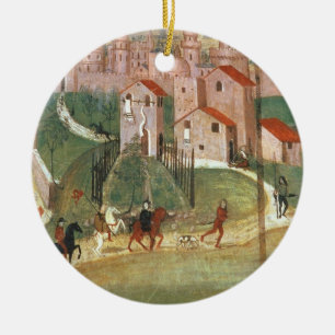 Ornamento De Cerâmica A cidade de Prato (fresco)