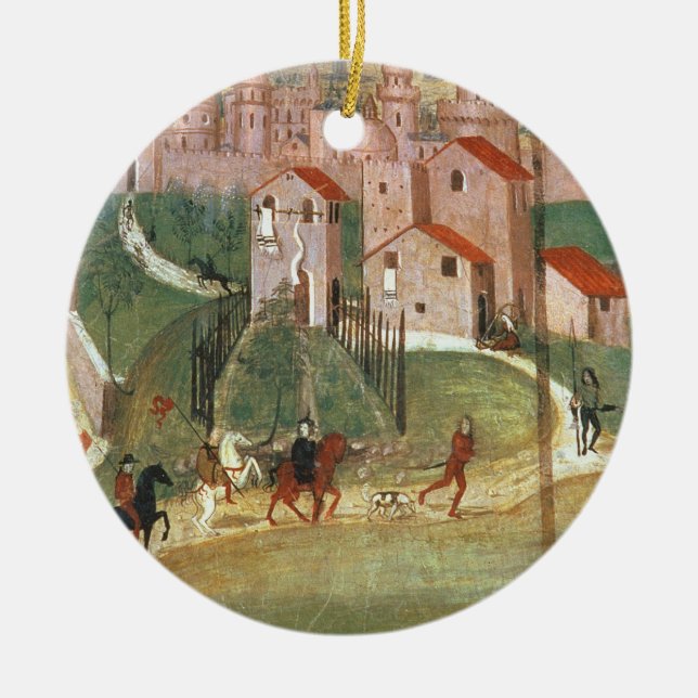 Ornamento De Cerâmica A cidade de Prato (fresco) (Frente)