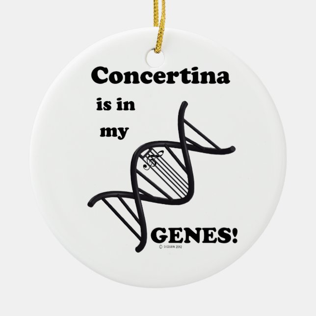 Ornamento De Cerâmica A Concertina Está Nos Meus Genes (Frente)